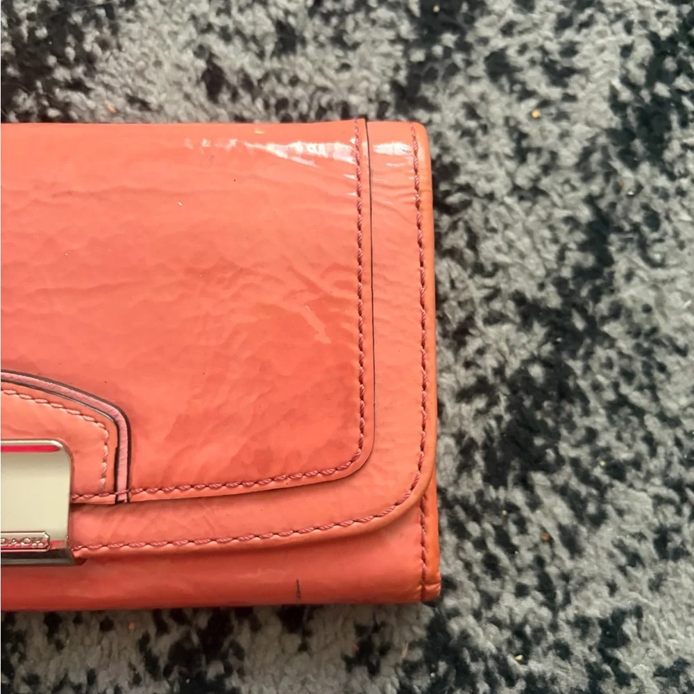 Coach Coral Patent Leather Wallet - Picture 4 of 12